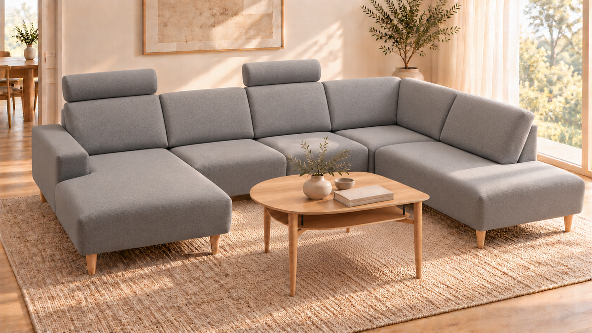 Hjørnesofa i dansk stuemiljø – inspiration til valg af sofa med chaiselong eller open end